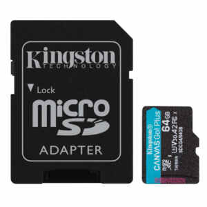 KINGSTON Canvas Go! Plus microSD 64GB Class 10 UHS-I U3 V30 A2 SD adapter (SDCG4/64GB) spominska kartica