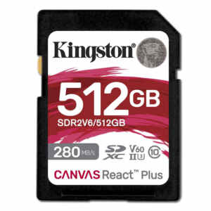 KINGSTON Canvas React Plus V60 SD 512GB Class10 UHS-II (SDR2V6/512GB) spominska kartica
