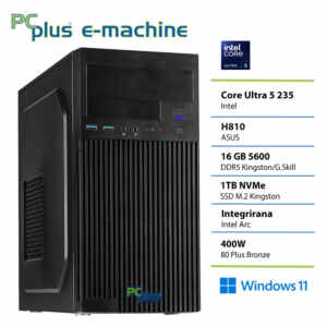 PCPLUS e-machine Ultra 5 235 16GB 1TB SSD Windows 11 Pro namizni računalnik