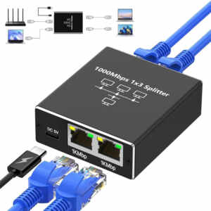 Gigabit Ethernet 1 na 3 RJ45 LAN mrežni razdelilec splitter