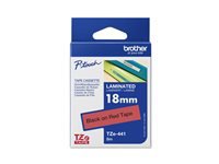 BROTHER TZE441 black/red 18mm