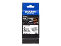 BROTHER TZEFX211 black/white 6mm