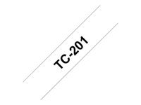 BROTHER TC201 black/white tape 12mm