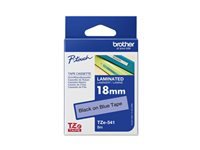 BROTHER TZE541 tape black/blue 18mm 4m