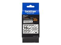 BROTHER TZES141 18mm BLACK ON CLEAR ADH