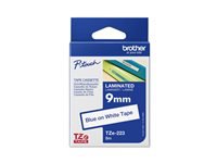 BROTHER TZE223 tape blue/white 9mm