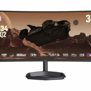 Monitor 34'' (87 cm) UWQHD VA 180Hz, HDR400, Ukrivljen, 2xHDMI, DisplayPort, USB-C DP Alt, zvočniki, Cooler Master GM34-CWQ2