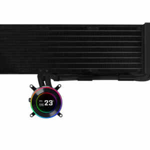 Komplet za tekočinsko hlajenje AIO Liquid Cooler Lian Li HydroShift II LCD-C 360 Fanless, črn
