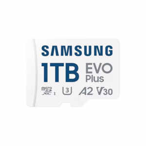Spominska kartica Samsung EVO Plus, micro SDXC, 1TB, 160MB/s, U3, V30, A2, UHS-I, z adapterjem