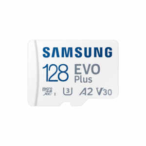Spominska kartica Samsung EVO Plus, micro SDXC, 128GB, 160MB/s, U3, V30, A2, UHS-I, z adapterjem