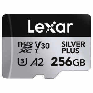 Spominska kartica Lexar Professional SILVER Plus, micro SDXC, 256GB, U3, V30, A2, UHS-I, z adapterjem