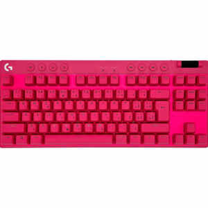 Tipkovnica Logitech G PRO X TKL Brown Tactile, Lightspeed, roza, USB, SLO g.