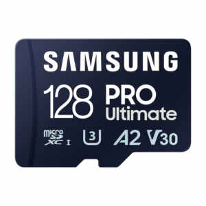 Spominska kartica Samsung PRO Ultimate, micro SDXC, 128GB, U3, V30, A2, UHS-I, z SD adapterjem