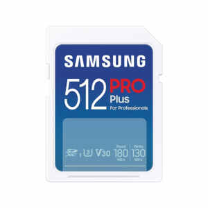 Spominska kartica Samsung PRO Plus, SDXC, 512GB, U3 V30, UHS-I, 180 MB/s