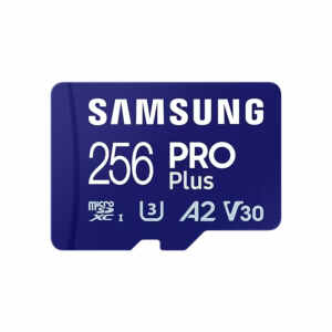 Spominska kartica Samsung PRO Plus micro SDXC, 256GB, 180MB/s, U3, V30, A2, UHS-I, z SD adapterjem