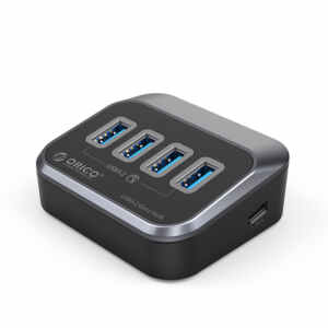 USB-C hub s 4 vhodi, 4x USB-A 3.2 Gen1, 5Gbps, črn, ORICO M3U3-4A-05