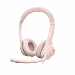 Slušalke Logitech H390, roza, USB