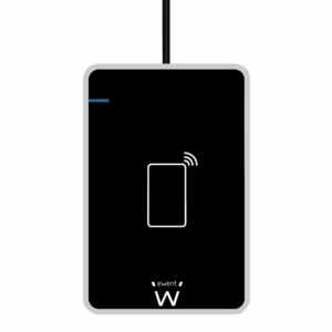 Čitalec pametnih in osebnih kartic Ewent, USB 2.0, NFC brezkontaktni, črn, EW1053