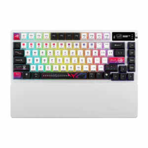 Tipkovnica ASUS ROG Azoth X Wireless, ROG NX Snow V2, OLED, RGB, USB, US