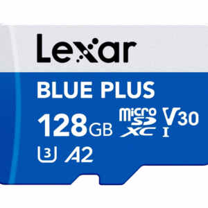 Spominska kartica Lexar BLUE PLUS, Micro SDXC, 128GB, 170MB/s, U3, V30, A2, UHS-I, z adapterjem