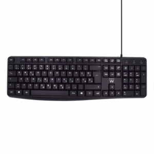 Tipkovnica Ewent Business s tihimi tipkami, črna, USB, SLO