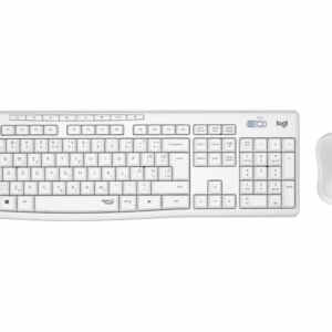Tipkovnica in miška Logitech MK295 Silent Wireless Combo, bela, SLO g.