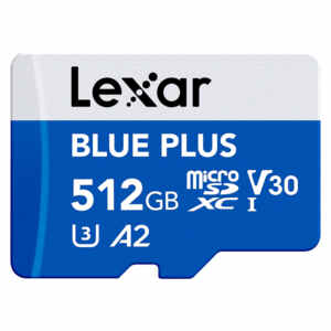 Spominska kartica Lexar BLUE PLUS, Micro SDXC, 512GB, 170MB/s, U3, V30, A2, UHS-I, z adapterjem