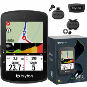 Kolesarski računalnik Bryton Rider S510 T s senzorji HR, CAD, SPD, USB-C