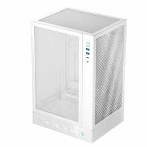 Računalniško ohišje DeepCool CH170 DIGITAL WH, Mini-ITX, LCD, Belo
