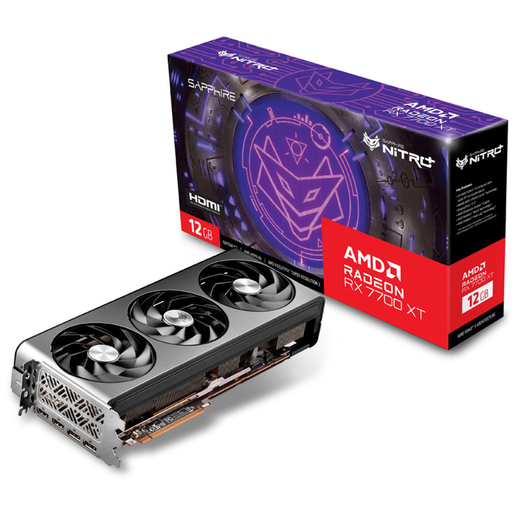 Grafična kartica AMD RX 7700XT Sapphire NITRO+ - 12GB GDDR6  | 2xDisplayport 1.4a 2xHDMI 2.1 (11335-02-20G)