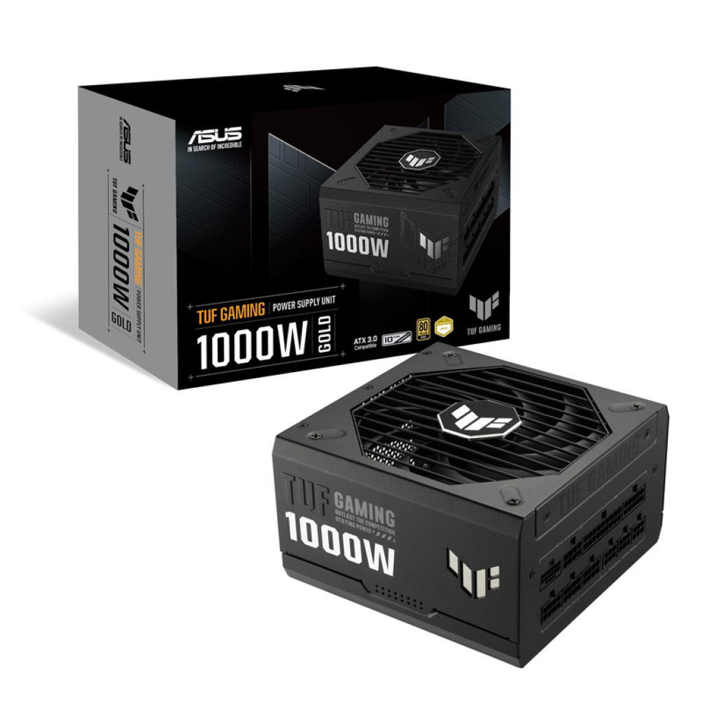 Napajalnik - 1000W Asus TUF Gaming 80Plus Gold 92% ATX 3.0 Modular črna (90YE00S1-B0NA00)