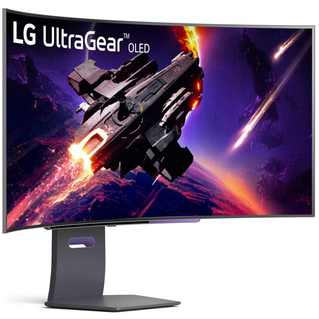 Monitor LG 113 cm (44,5") 45GS95QE 3440x1440 Curved Gaming 240Hz OLED 0,03ms 2xHDMI DisplayPort 2xUSB3.0 HAS  DCI-P3-98,5% FreeSync Premium G-Sync Compatible HDR10 UltraGear