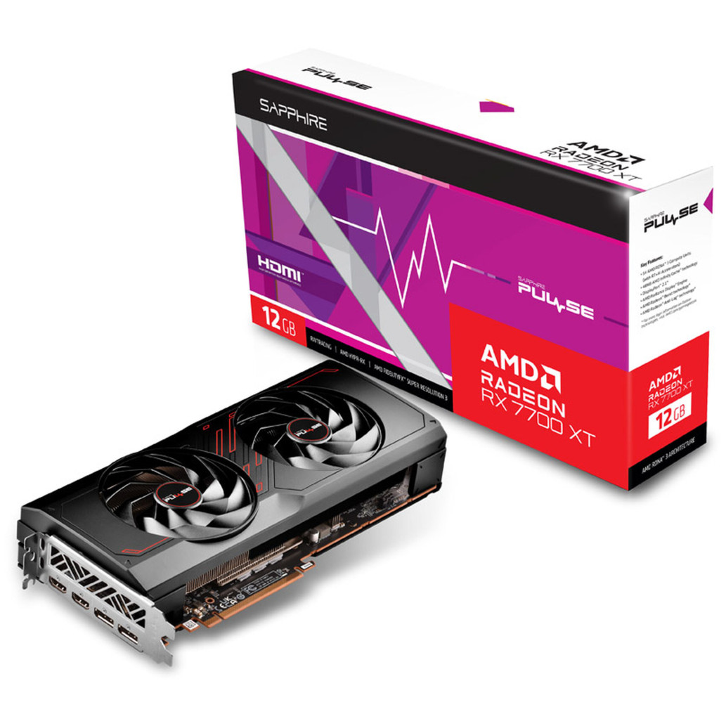 Grafična kartica AMD RX 7700XT Sapphire Pulse - 12GB GDDR6  | 2xDisplayport 1.4a 2xHDMI 2.1a (11335-04-20G)