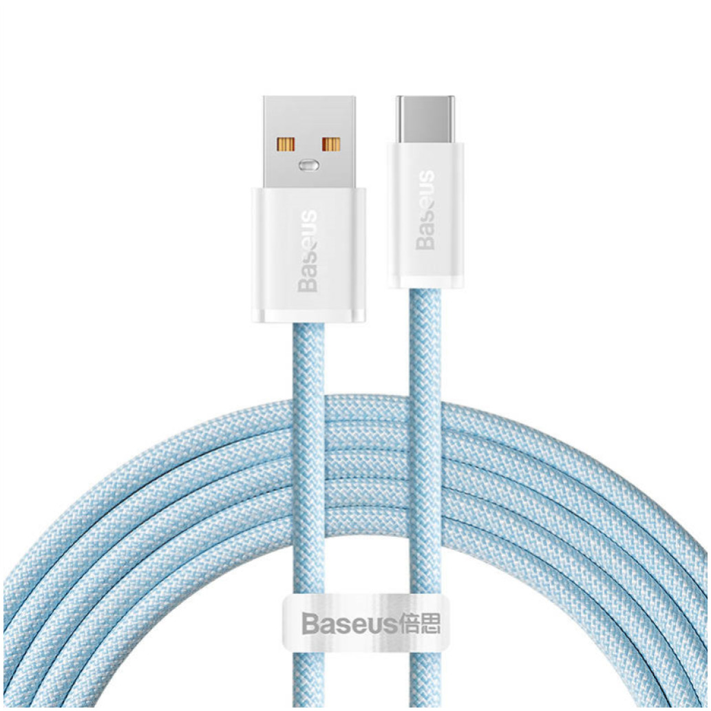 Kabel USB-C => USB-A 2.0 tekstil ovoj 2,00m 100W 20V/5A Baseus Dynamic Series svetlo moder (CALD000703)