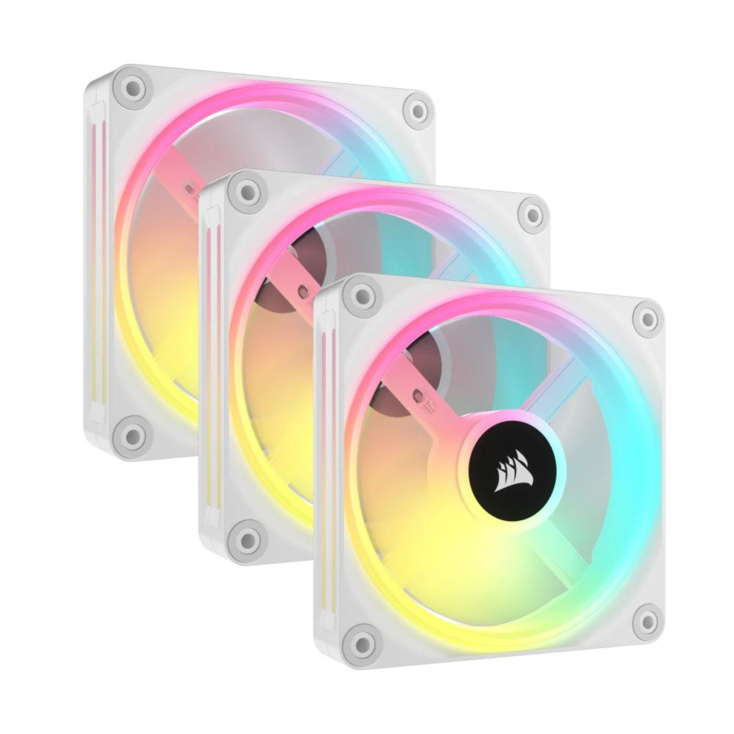 Ventilator Corsair iCUE LINK QX120 120mm bela RGB (3-pack )