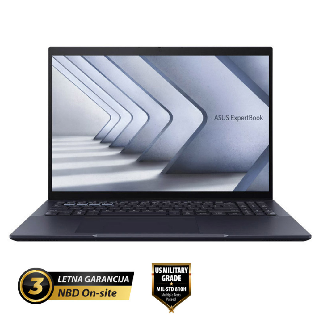 Prenosnik Asus 40,64 cm (16,0") ExpertBook B5 2560x1600 IPS 500nit 120Hz Core 5-120U/16GB/SSD1TB/BL/FP/ALU-Mg/Intel Graphics/Win11Pro (90NX07A1-M00LW0)