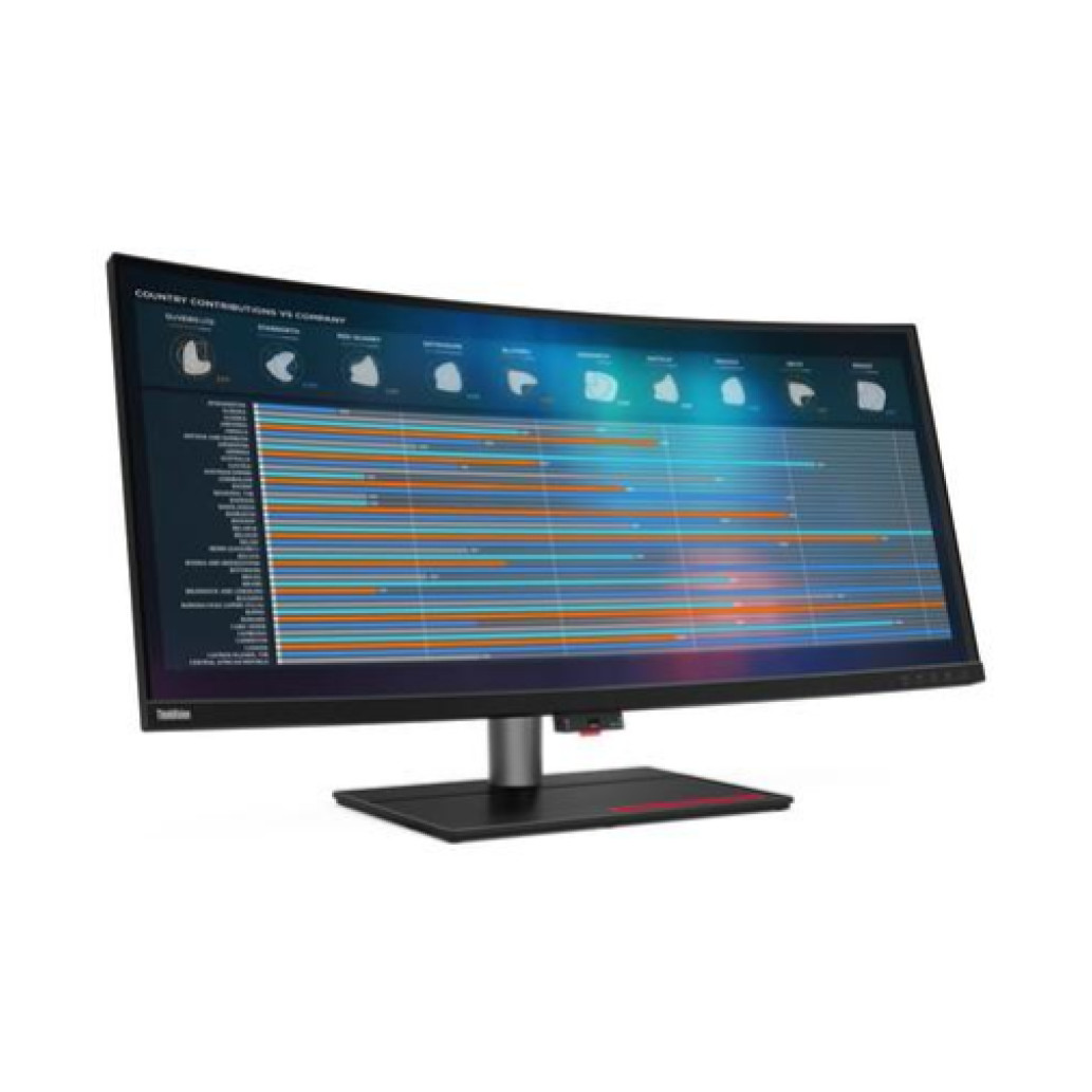 Monitor Lenovo 100,8 cm (39,7") P40w-20 5120x2160 Curved IPS 5ms HDMI DisplayPort 2xThunderbolt-4 USB-C 96W 4xUSB3.2 HAS  sRGB99% RJ45 Delta E<2 calibration
