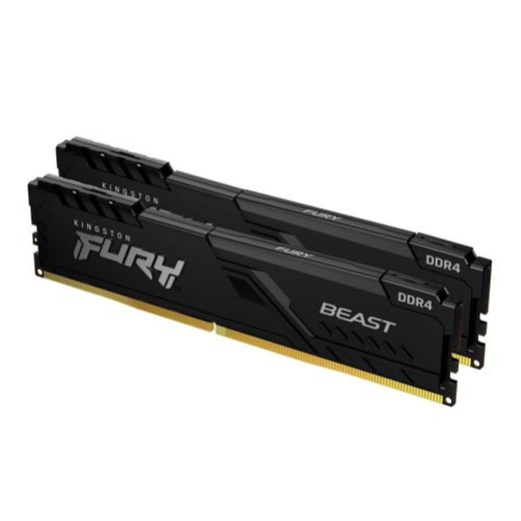 DDR4 64GB 3200MHz CL16 KIT (2x32GB) Kingston Fury Beast XMP2.0 1,35V Gaming črna (KF432C16BBK2/64)
