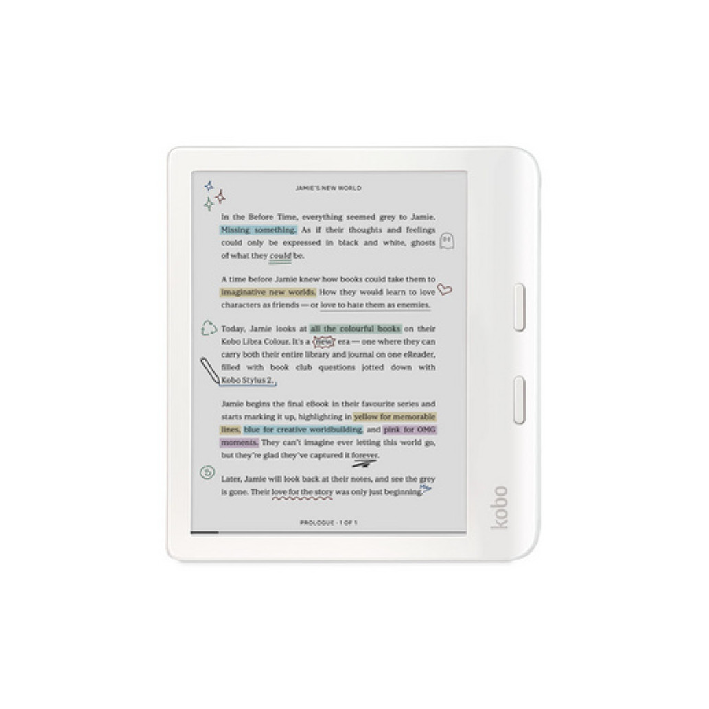 E-bralnik 10,3" Kobo Libra Colour 32GB (N428-KU-WH-K-CK)
