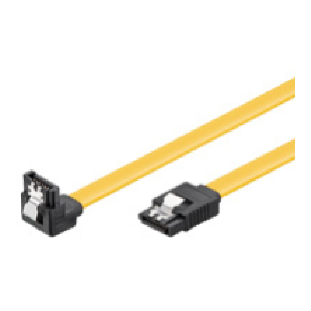KABEL SATA/SATA moški 0,70m 90° z zatičem Goobay (95022)
