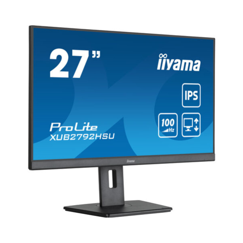 Monitor Iiyama 68,6 cm (27,0") XUB2792HSU-B6 1920x1080 100Hz IPS 0,4ms HDMI DisplayPort 4xUSB3.2 Pivot Zvočniki  sRGB99% AdaptiveSync ProLite