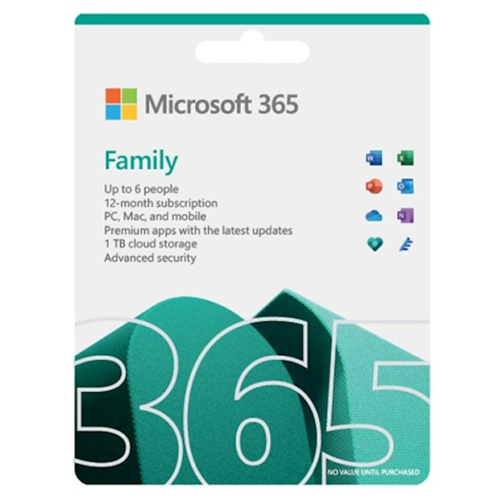 Microsoft 365 Family FPP SLO 32/64bit - 1 letna naročnina do 6 uporabnikov (lahko tudi Mac in tablico)