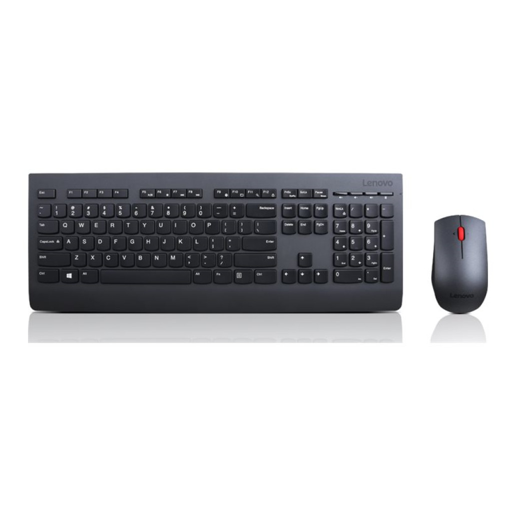 Tipkovnica in miš Lenovo brezžična Professional SLO črna-srebrna žična (4X30H56802)