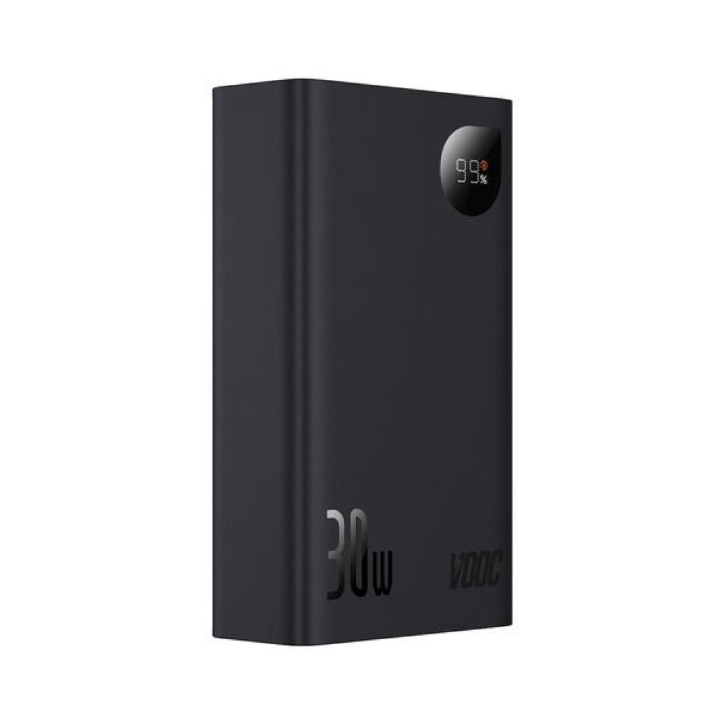 Prenosna baterija Baseus Adam 2 digitalni zaslon 20.000mAh 30W 2xUSB-A 1xUSB-C črna (420065)