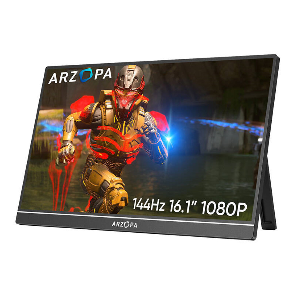 Prenosni monitor Arzopa 40,9 cm (16,1") Z1FC 1920x1080 144Hz IPS 13ms HDMI Mini-HDMI USB-C USB Zvočniki NTSC72% HDR10