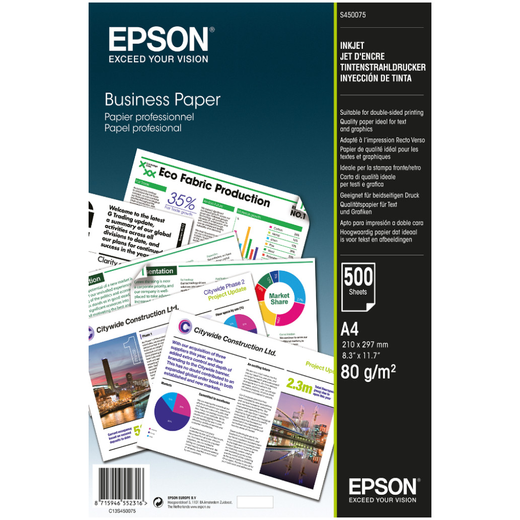 Papir A-4/500list- 80gr/m2 Epson Business (C13S450075)