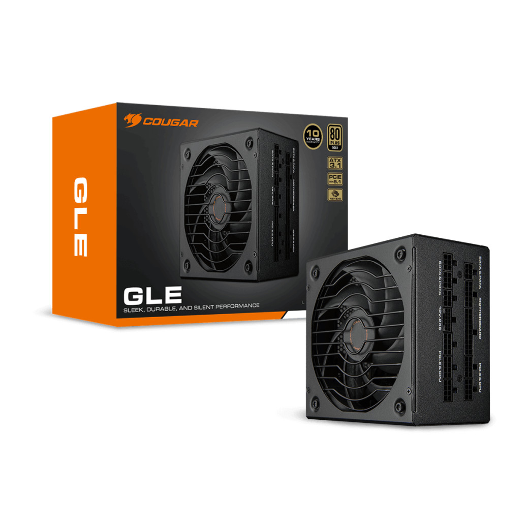 Napajalnik - 1000W Cougar GLE 80Plus Gold 91% ATX 3.1 (Gen5) Modular 120mm črna (CGR GMX-1000)