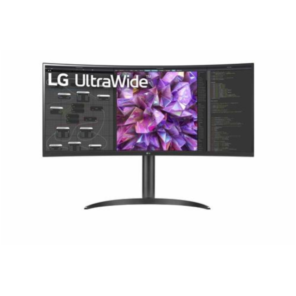 Monitor LG 86,4 cm (34,0") 34WQ75C-B 3440x1440 Curved IPS 5ms 2xHDMI DisplayPort USB-C 90W 2xUSB3.0 2xUSB2.0 Pivot Zvočniki 2x7W  sRGB99% RJ45 HDR10