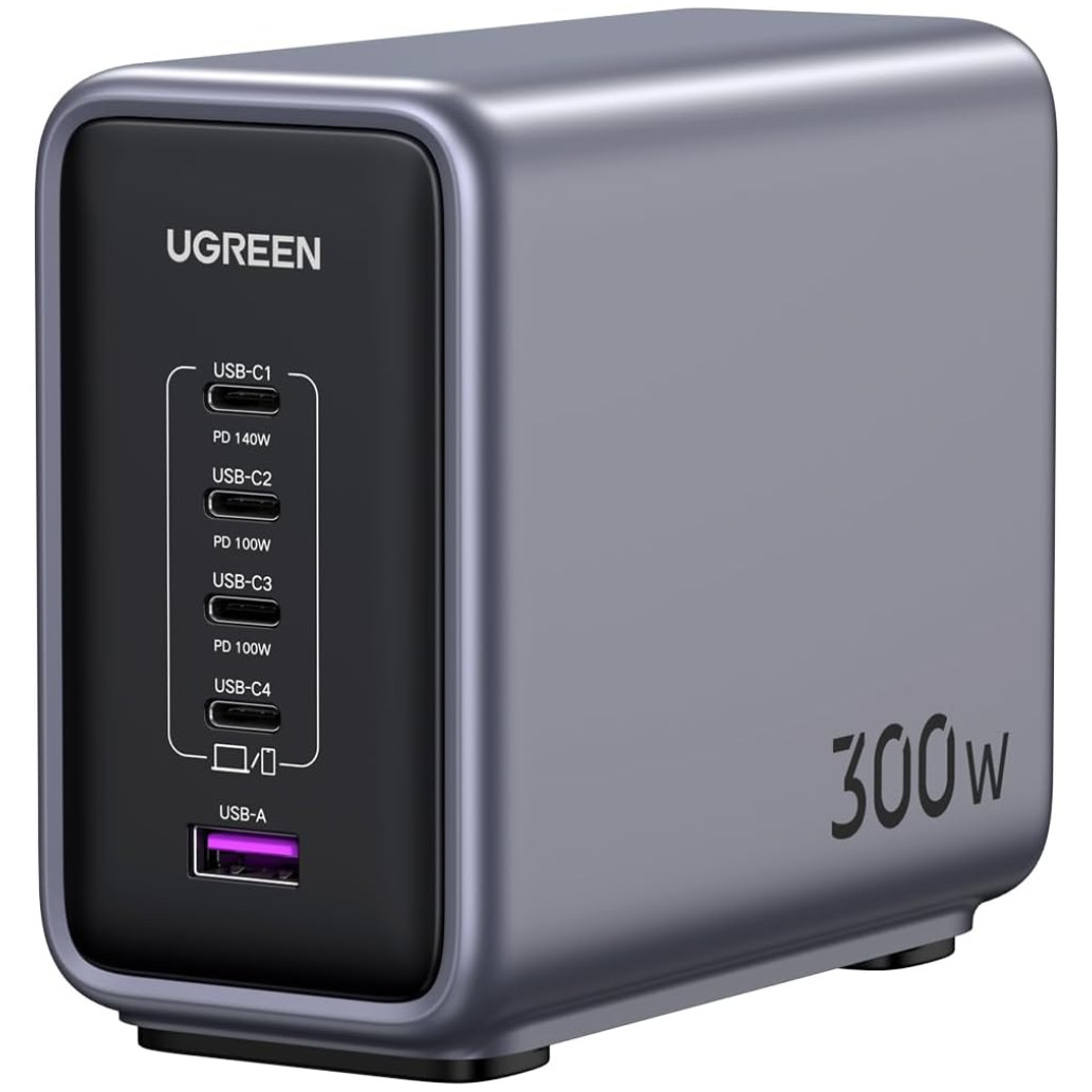 Hišni polnilec 100-240V => 4xUSB-C in 1xUSB-A PD3.1 300W GaN II Nexode (90903B)