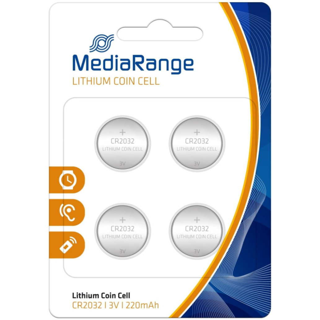 Baterijski vložek MediaRange CR2032 3V 4 kos Litium (113361)